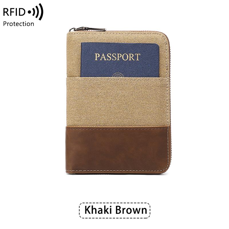 Сумка для паспорта RFID Retro для мужчин и женщин, модная многофункциональная обложка для паспорта, семейный набор, ПУ-паспортница, дорожные аксессуары