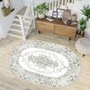 Digital Printing Washable Non-Slip Base Oval Living Room Carpet RVG7211-HK128