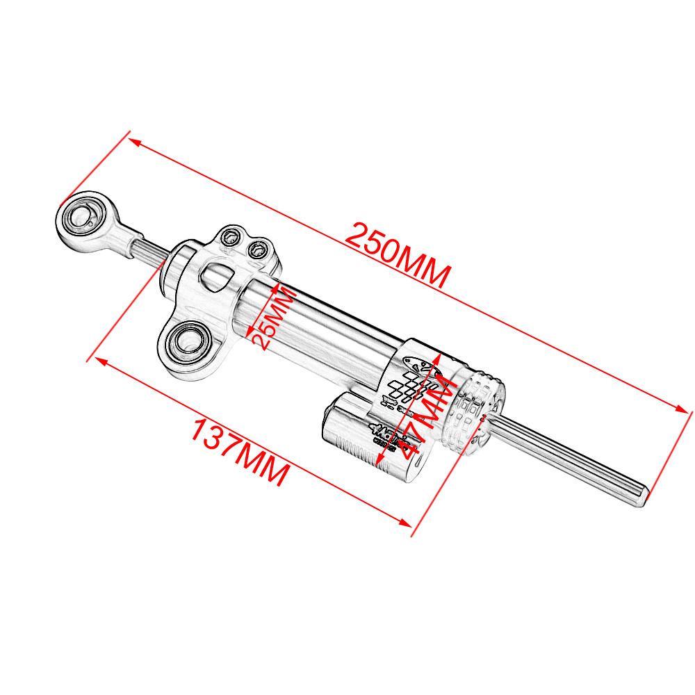 CNC Aluminum Adjustable Motorcycles Steering Stabilize Damper Bracket Mount Kit For YAMAHA YZF R6 2006-2020 R1 2002-2016 Silver