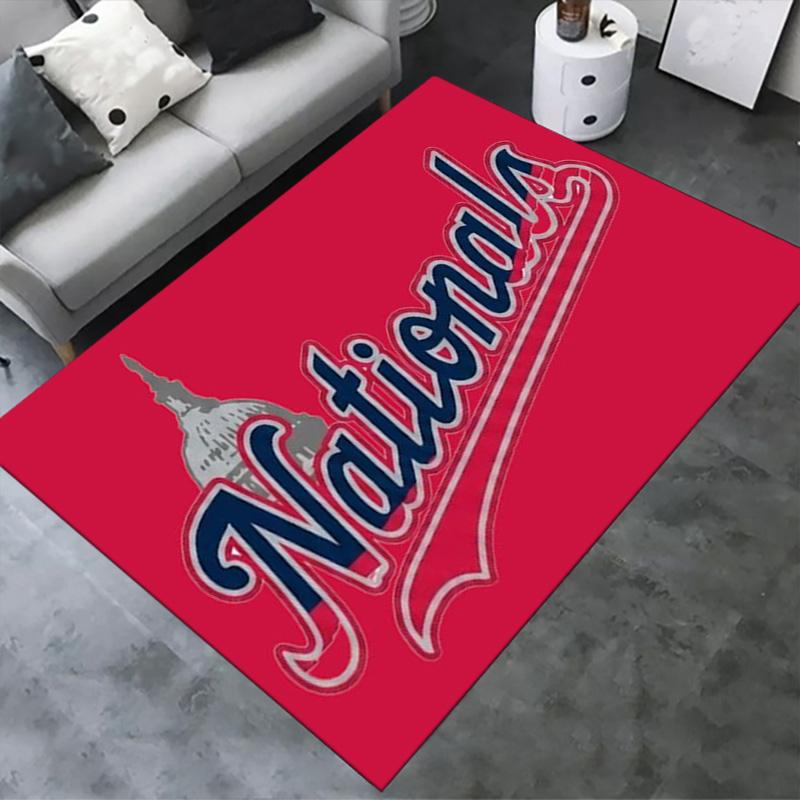 Washington Nationals Carpet Rug for Living Room Bedroom Home Sofa Decoration,Kids play Non-slip Floor Mat