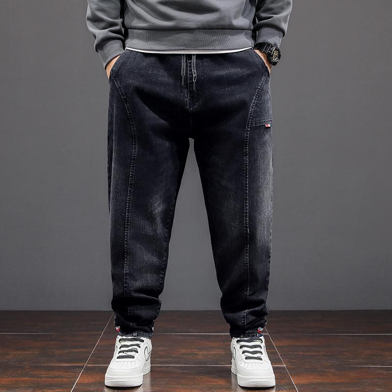 Мужские узкие джинсы с эластичной талией Xiaofeiniu: Модный, универсальный, удобный, подходит для всех размеров