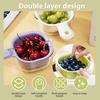 Двухслойная корзина для фруктов с эргономичной ручкой, миска для слива и очистки со сливным отверстием