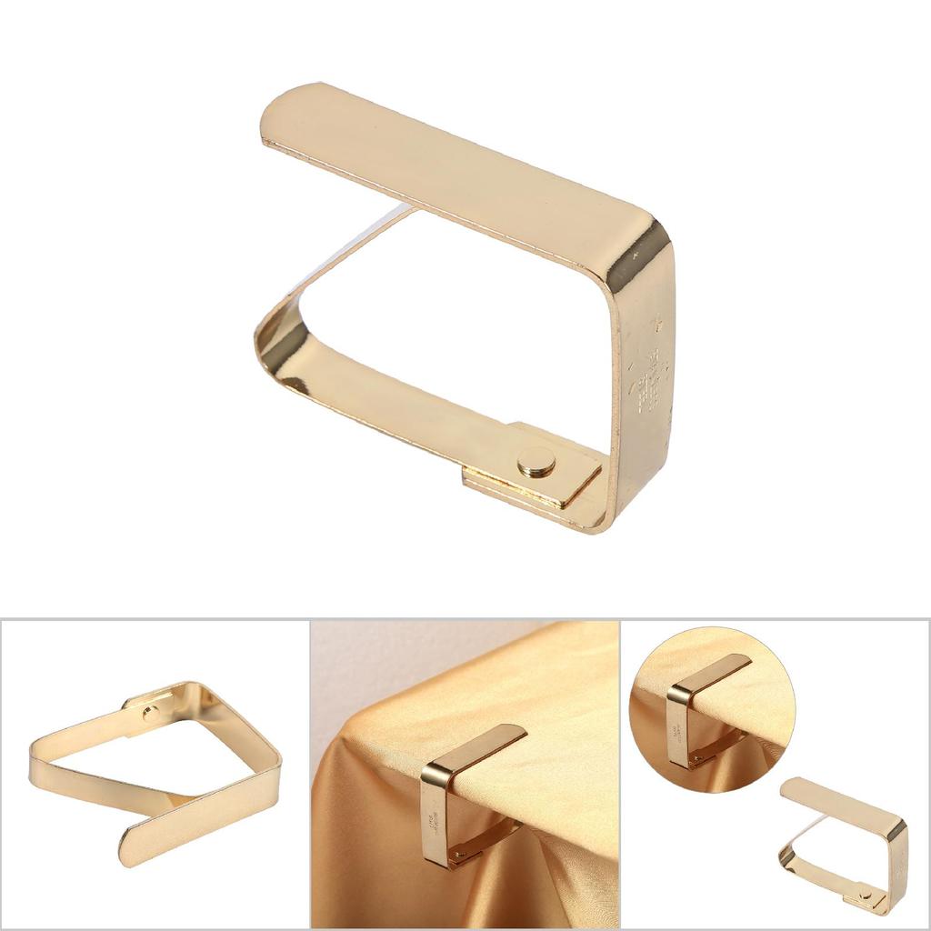Прочный держатель для скатерти из нержавеющей стали, зажимы для вечеринки, пикника, новый золотой