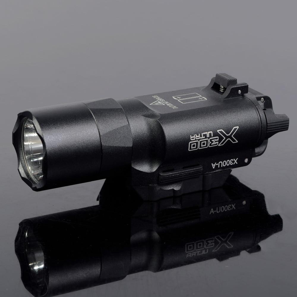X300 Ultra Pistol Gun Light X300U 500 Lumens High Output Gun Flashlight Fit 20mm Picatinny Weaver Rail