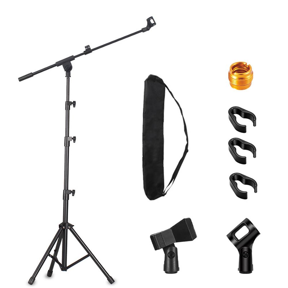 Напольная микрофонная стойка штатив с микрофонным держателем на журавле, регулируемая по высоте, держатель для микрофона, подходит для любого микрофона, для выступлений и пения
