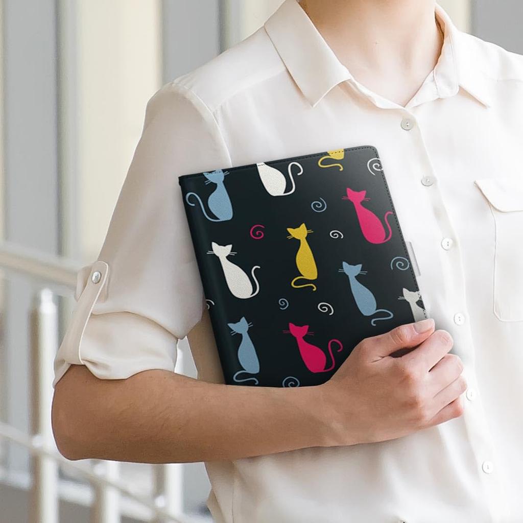 Igcase Fire HD 8 Released In Exclusive Notebook Direct Pasting Cat Pattern 007749 (8th Generation, 2018) Case, Type, Cover, Type, Colorful,