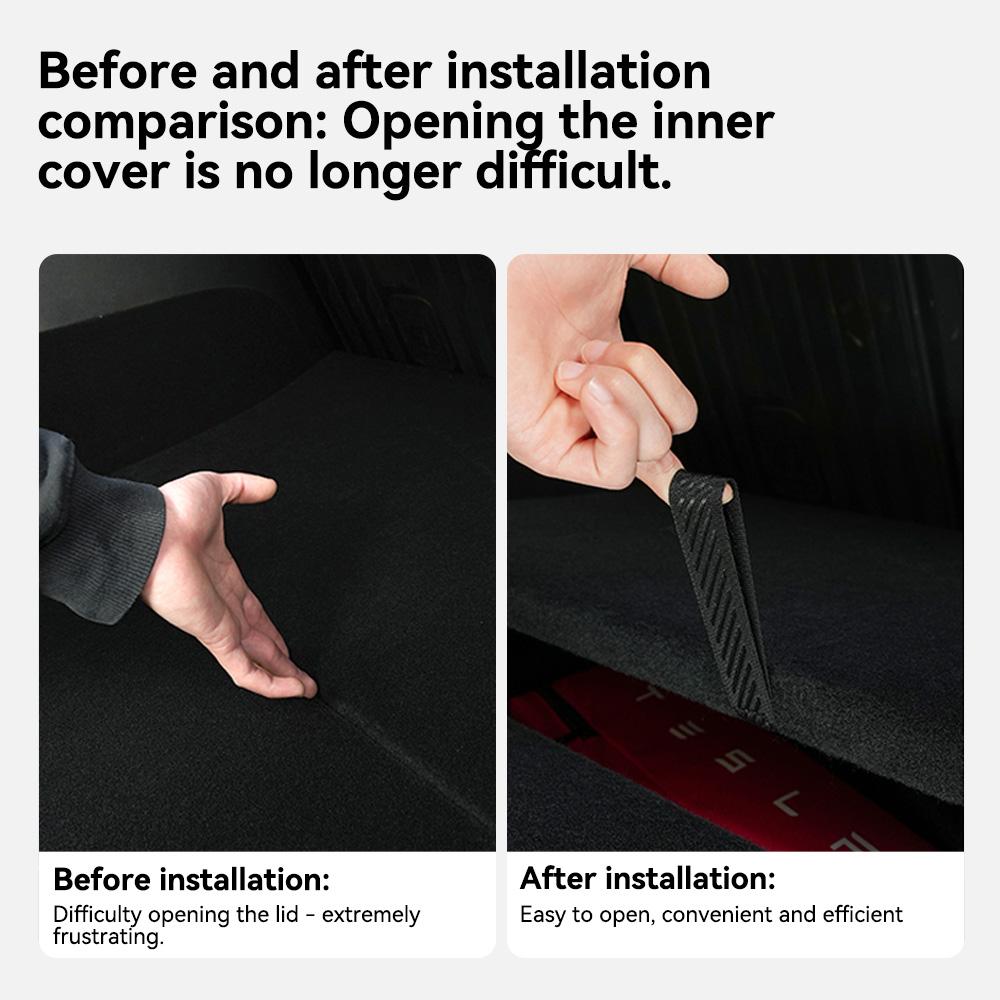 YZ For Tesla Model 3/Y/YL Trunk Lid Pull Rope and Rear Cargo Cover Storage Inner Traction Rope Accessories - Modification Parts