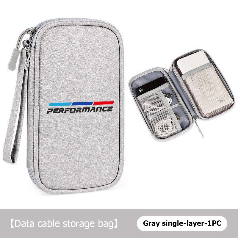 Universal Car Travel Portable Phone Data Line Key Storage Bag For BMW M E87 E30 E46 E28 E39 F18 F35 G03 F10 E93 F20 TKJLP1
