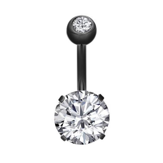 Женский пирсинг пупка штангой с кубическим цирконием, украшение для пирсинга тела, подарок
