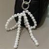 Stylish Bowknot Pendant with Fringe Fashionable Beaded Bowknot Phone Hangings Accessory for Women's Phones and Keychains