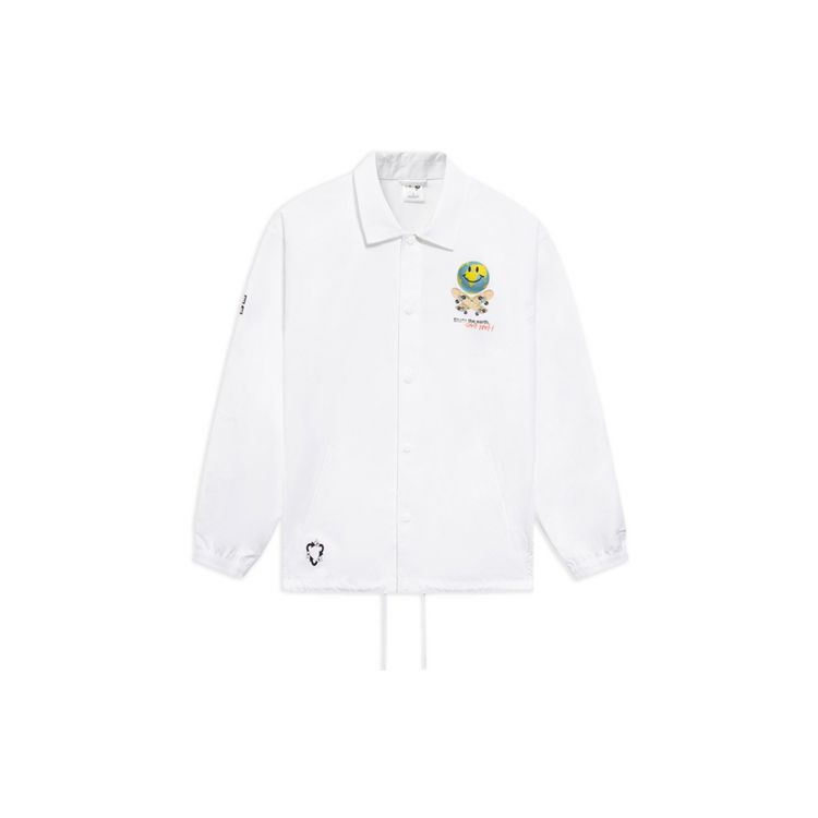 Однобортная свободная куртка с длинными рукавами и принтом Lining X Og Slick, мужская куртка белого цвета, белая AFDS283-1