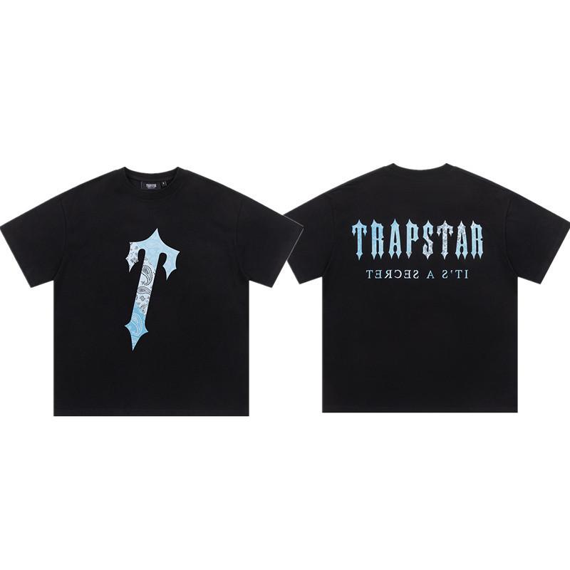 Cross-border new graffiti letter printing European and American street trendy brands loose and versatile casual men's and women's short-sleeved round