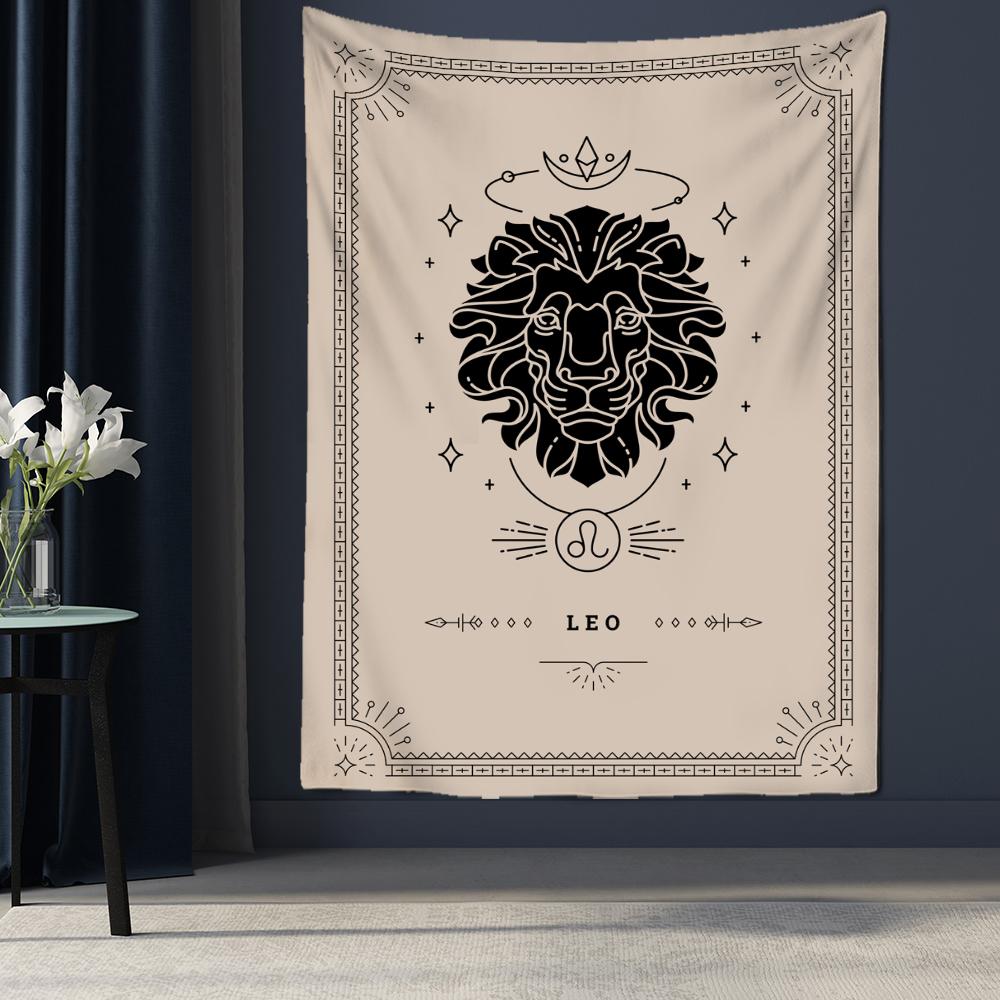 Гобелен «Двенадцать созвездий Таро», настенный психоделический волшебный богемный стиль, матрас в стиле хиппи, искусство домашнего декора