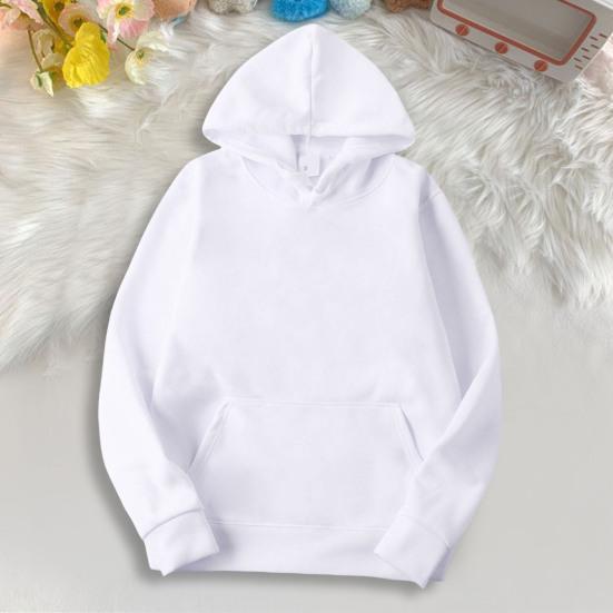 Толстовка унисекс с большим передним карманом, однотонная свободная толстовка с капюшоном, длинные рукава, повседневная спортивная толстовка с капюшоном