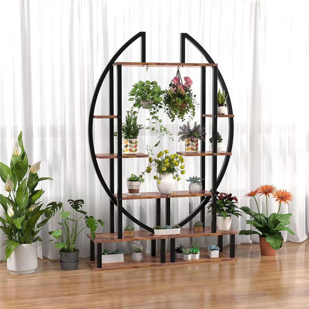 Многоуровневая подставка для цветов в форме полумесяца для гостиной и балкона