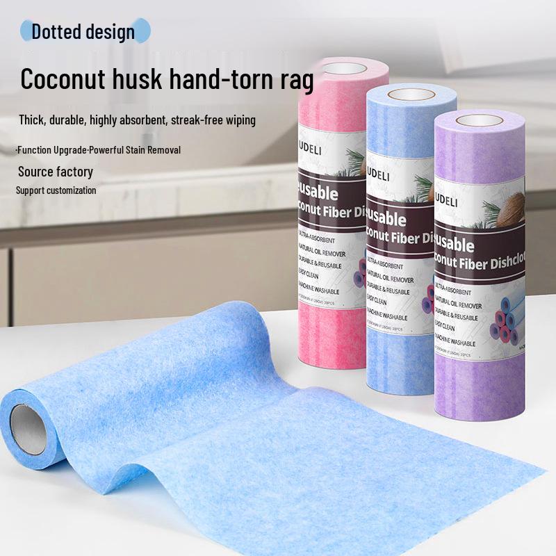 Lazy Rag Tearable Kitchen Cleaning Cloth - Highly Absorbent, Oil-Removing Dishwashing Rags
