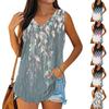 Женская летняя повседневная футболка без рукавов с v-образным вырезом и блузкой