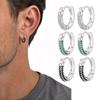 Crystal Hoop Earrings for Men,Trendy Zirconia Round Huggies Hoop Earrings,Hip Hop Piercing Jewelry