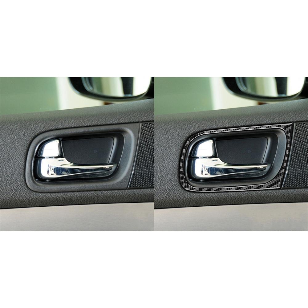 4x Carbon Fiber Interior Door Handle Cover Trim Frame For Infiniti G37 2007-2013
