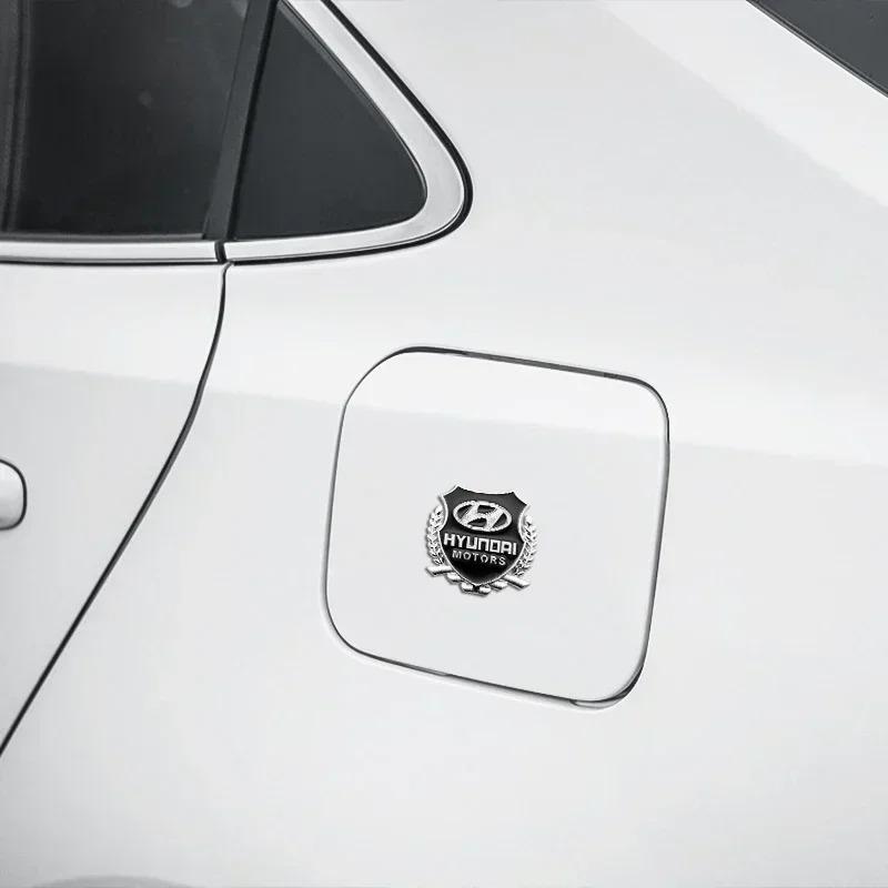 2Pcs Stylish Side Window Badge Stickers Auto Decor Decals For Hyundai Elantra Tucson IX35 Kona Santa Fe Sonata HH60