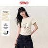 Женская приталенная футболка SPAO с принтом щенков