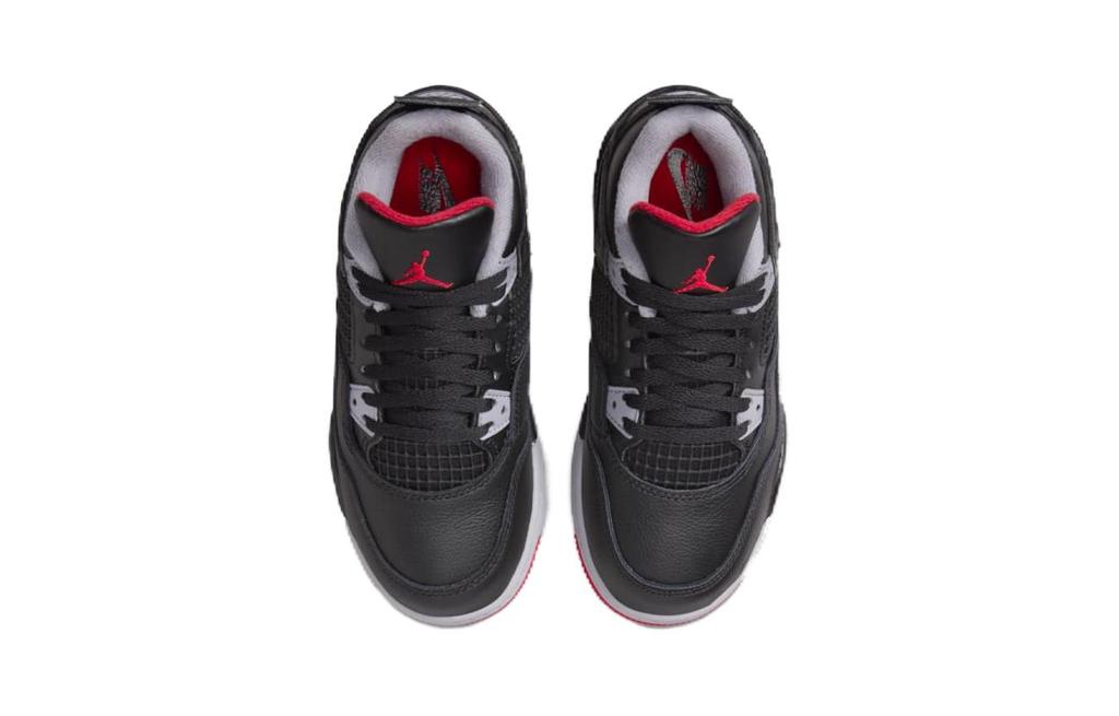 Kids' Sneakers Jordan 4 Retro Bred Reimagined (PS) Black/Cement Grey/Varsity Red/Summit White