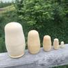 DIY Boys Girls Gifts Unpainted Russian Nesting Dolls Blank Wooden Embryos Matryoshka Toy Doll