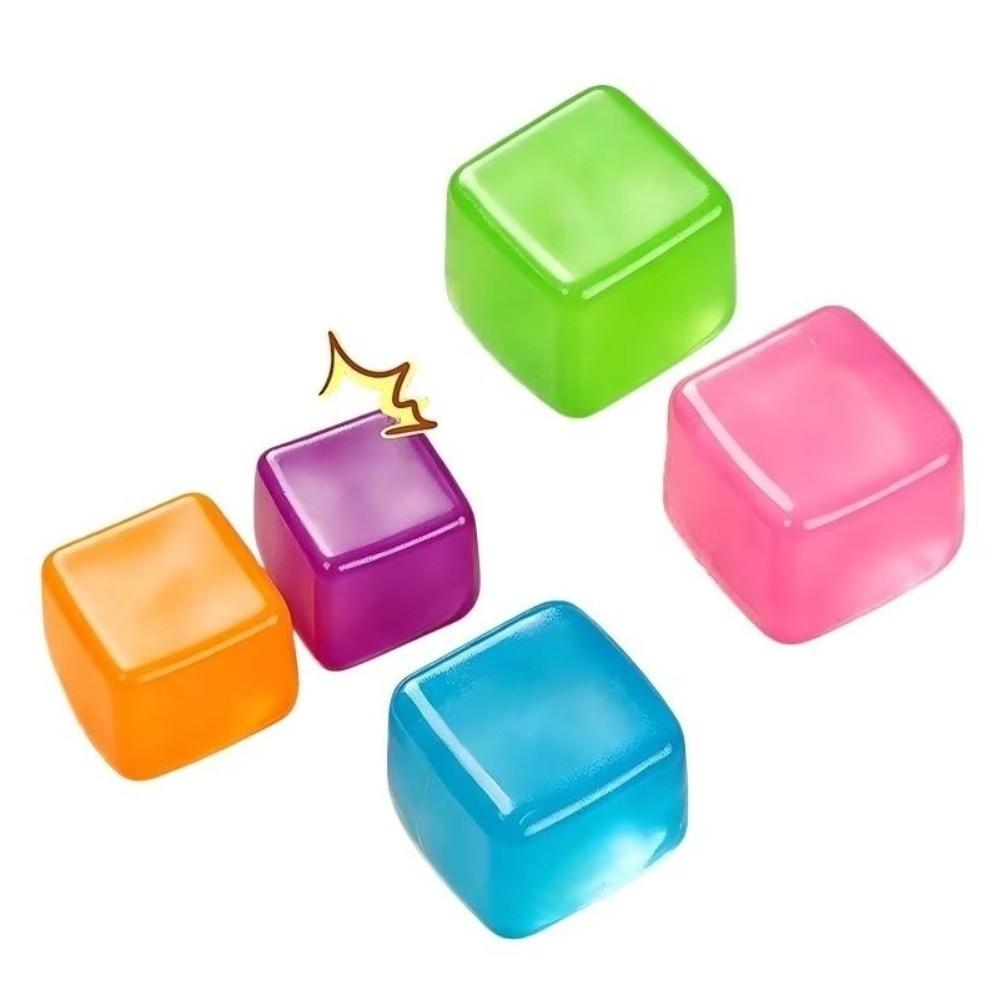 Slow Rise Ice Cube Squishy Toy Slow Rebound Cube Fidget Toy Cube Squeeze Toy Birthday Party Favor