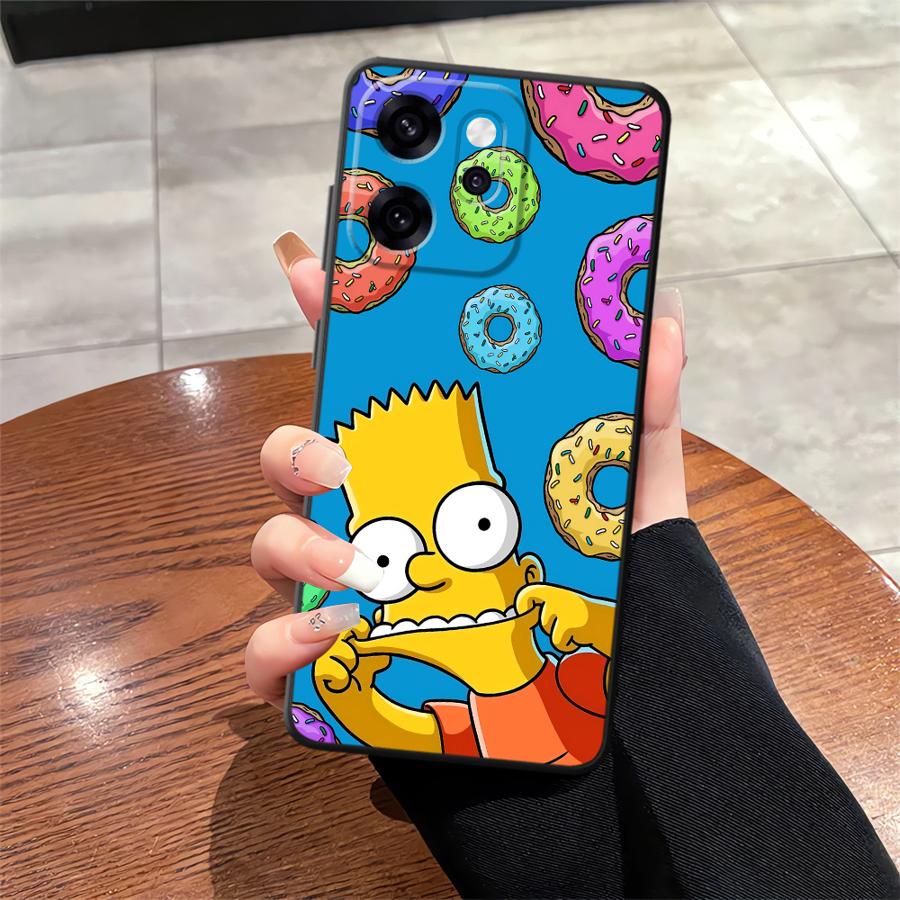 Чехол для телефона для Oppo A76 F9 F11 F29 A93 A98 A96 A74 A84 A78 Reno 4F 5 6 7 8 10 11 14 A83 S-simpsons Пончик