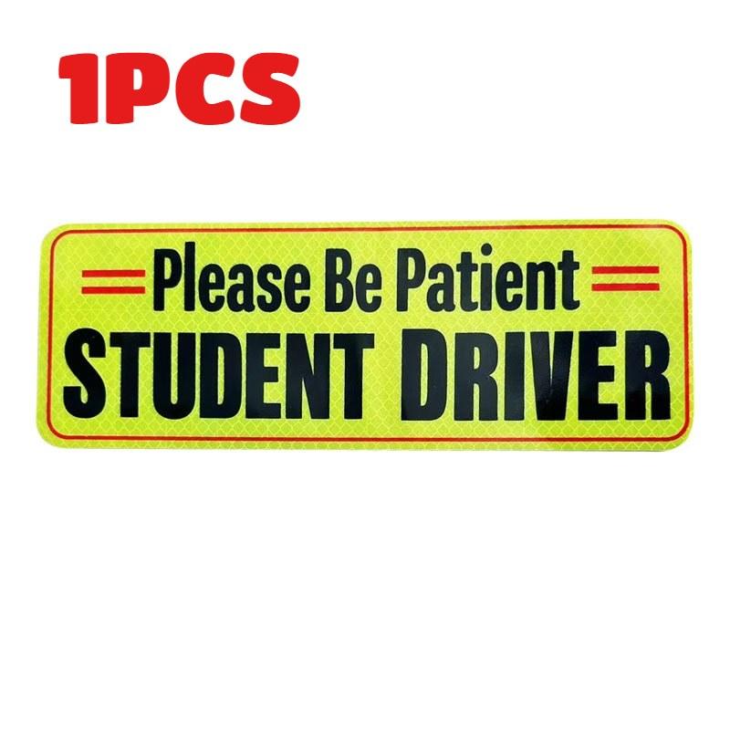 Магнит на машину «Ученик за рулем» Наклейка для начинающих водителей Предупреждение о безопасности Светоотражающая наклейка «Начинающий водитель» Пожалуйста, будьте терпеливы Ученик 1/3P