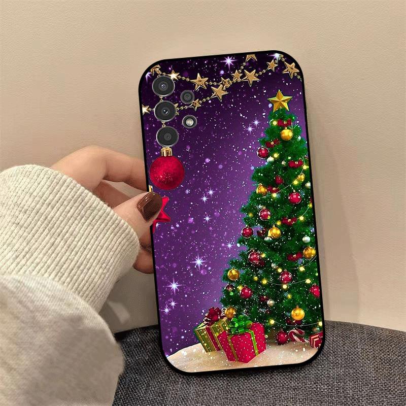 Рождественский чехол для телефона Samsung Galaxy A22 A32 A52 A13 A23 A33 A53 A14 A24 A34 A54 4G 5G Мягкий силиконовый защитный чехол из ТПУ
