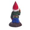 1pc Garden Decoration Outdoor Cartoon Gnome Vertical Middle Finger Resin Crafts Statues Decorations Gifts Yard Garden Ornaments