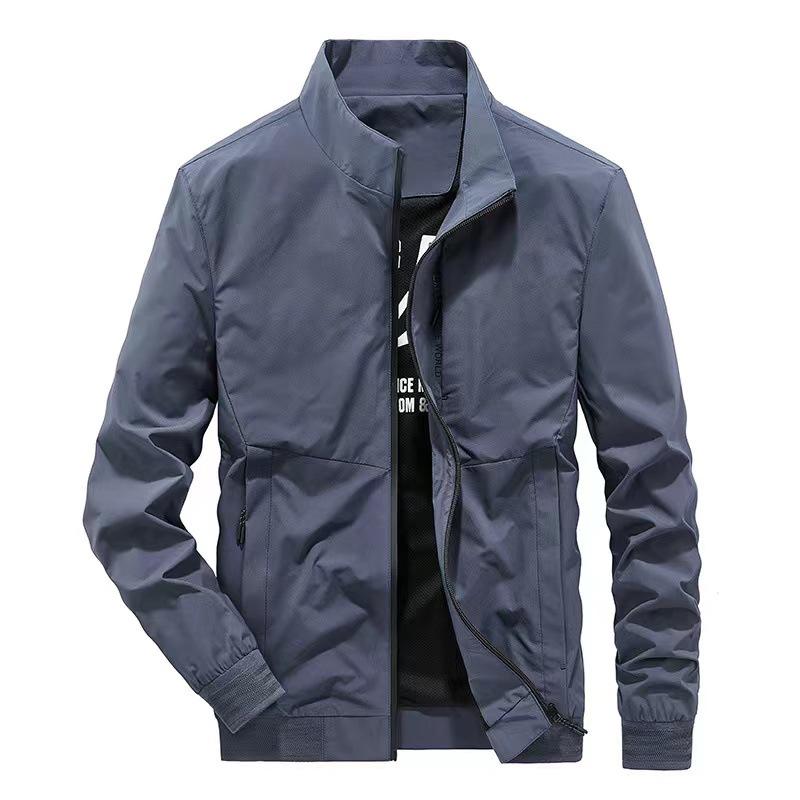 Унисекс Ветрозащитная куртка со стойкой - Высококачественная, универсальная верхняя одежда для осени и весны