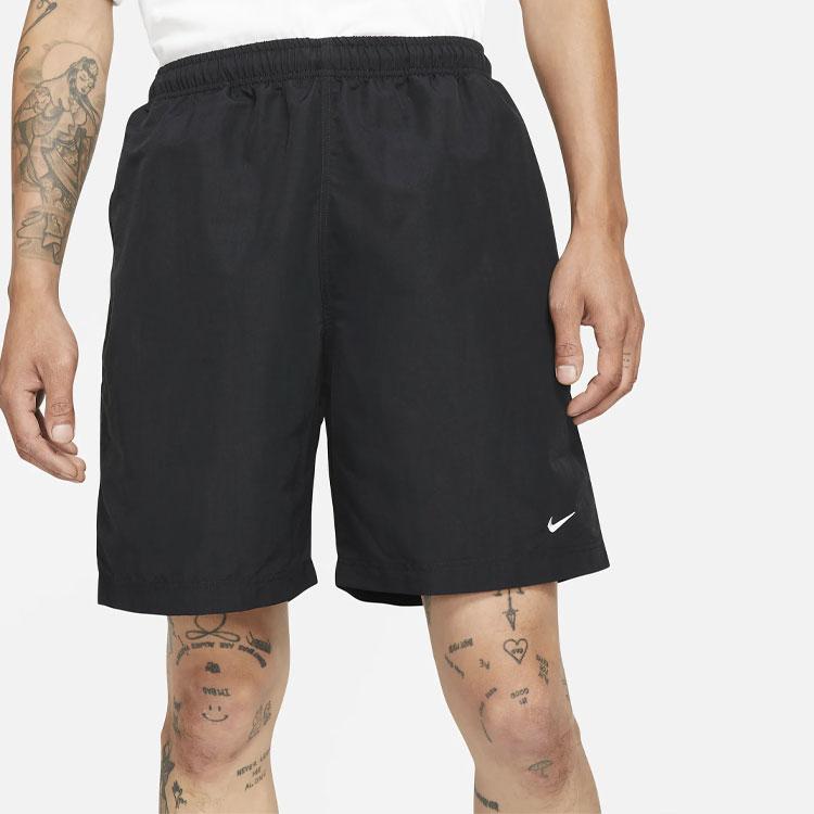 Nike Спортивная одежда Логотип Микро-метка Дышащие Однотонные Повседневные Спортивные Шорты Мужские Черные DM4402-010