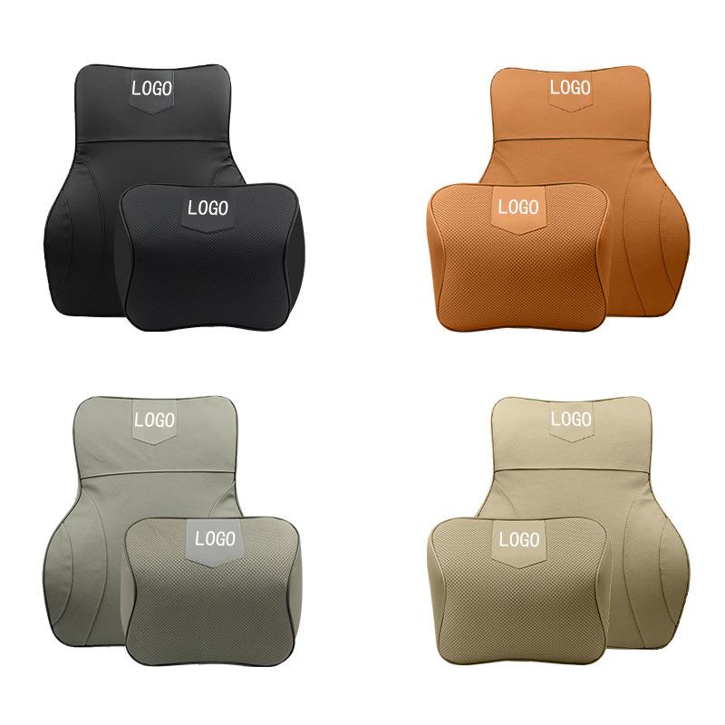 Buick Car Headrest and Lumbar Support Pillow - Memory Foam, Customizable Logo