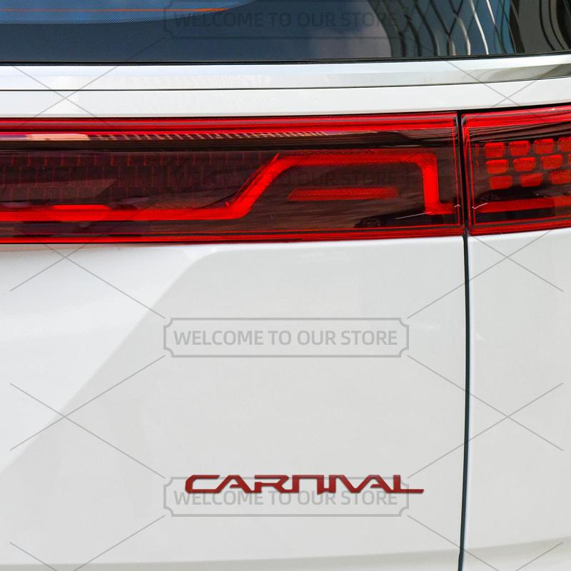 AABJD1 Car 3D Metal For KIA Carnival KA4 Hybrid GT Line Body Emblem Badge Decals Auto Tail Sticker Decorative Accessories
