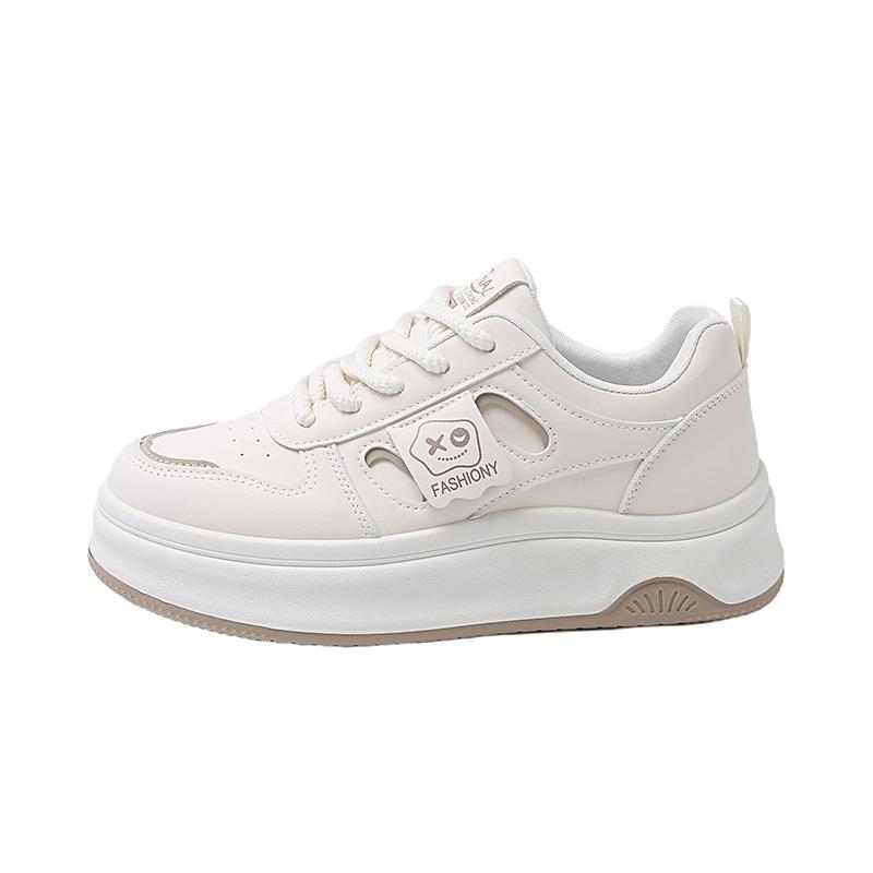 Маленькие белые туфли женские 2025 года новые популярные весенние туфли на платформе для студентов универсальные спортивные и любительские женские звезды с такими же кроссовками