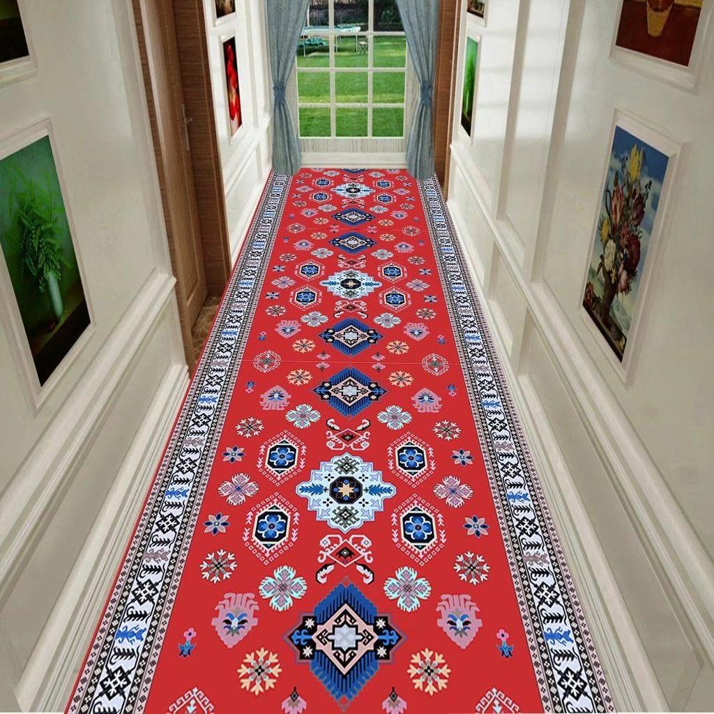 Crystal Velvet Runner Rugs, Machine Washable, Non-Slip, Waterproof, Soft Polyester, Ideal for Kitchen, Laundry Room, Hotel Corridor Decor