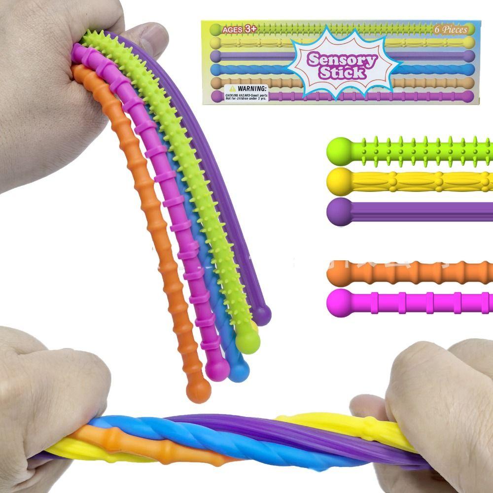 Улучшение внимания Сделай сам Сенсорные полоски Игрушки Растягивающаяся сенсорная палочка Забавные игрушки Дети
