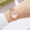 SKMEI Women's Watch Simple Ultra-thin Quartz Brand Cute Fashionable Waterproof Business Mesh Stainless Steel Gift White Rose Gold