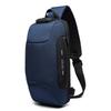 Men's Waterproof USB Oxford Crossbody Bag Anti-theft Shoulder Sling Bag Multifunction Short Travel Messenger Chest Pack For Male