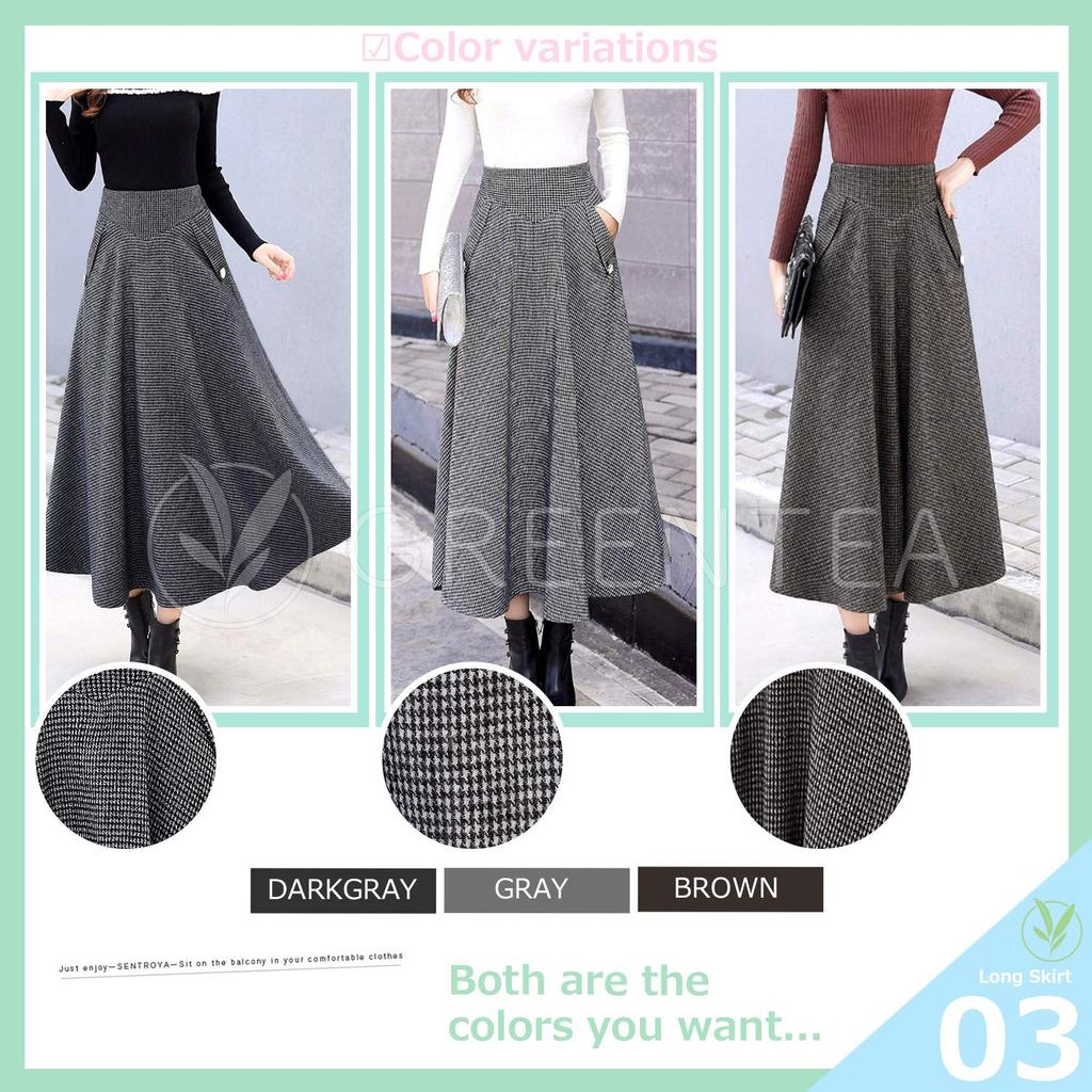 Длинная юбка макси из зеленого чая в клетку, темная, женская (Размер M, Серый)