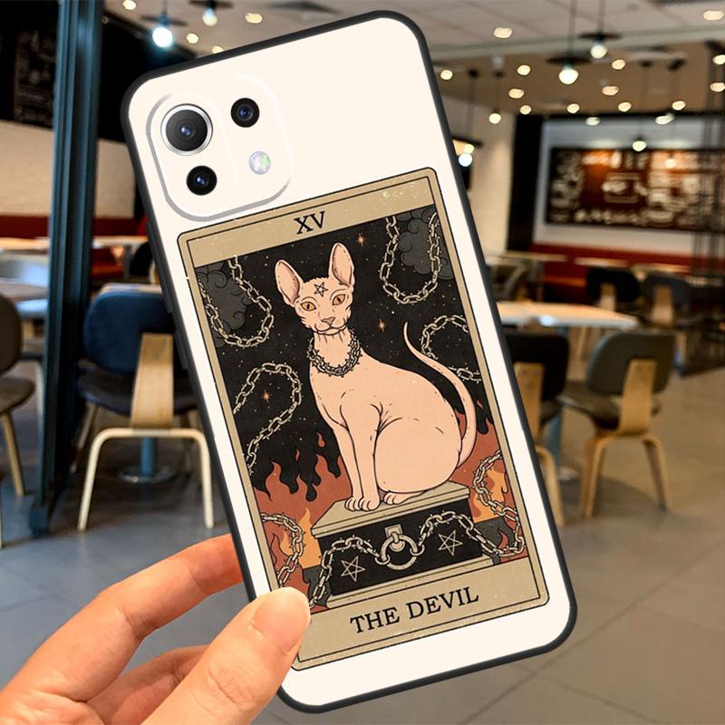Tarot Card Cute Art Cats Case For Xiaomi 15 14 13 Ultra 11T 12T 13T 14T Pro POCO X7 X3 X5 X6 Pro F5 F6 M6 Pro Coque
