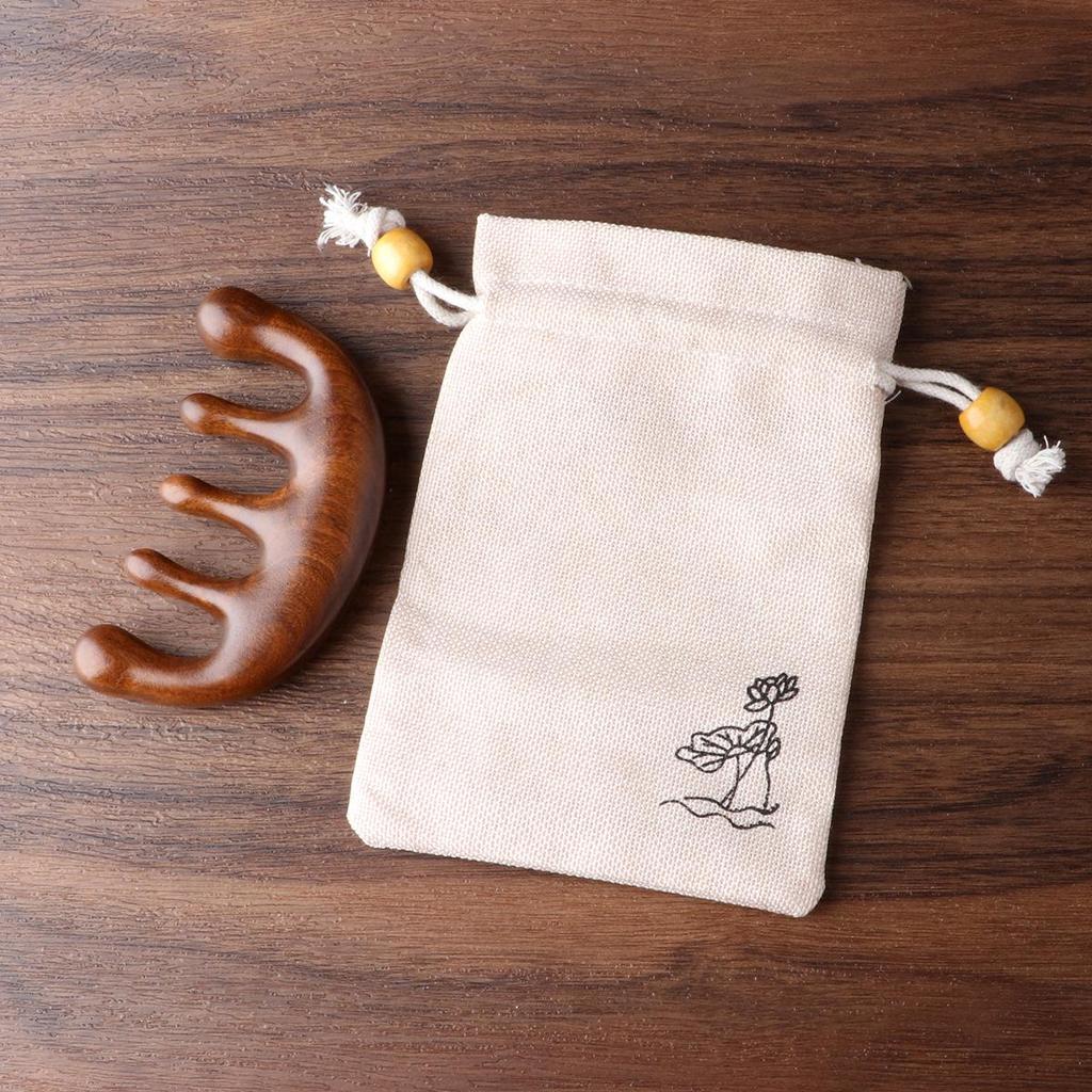 Массажная расческа из сандалового дерева: Портативный деревянный гребень для головы и меридианов сувенир