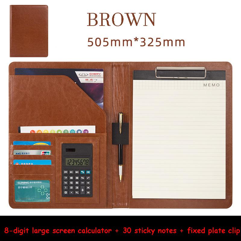 Современная папка для конференций формата А4, органайзер-портфель из натуральной кожи с калькулятором JKL