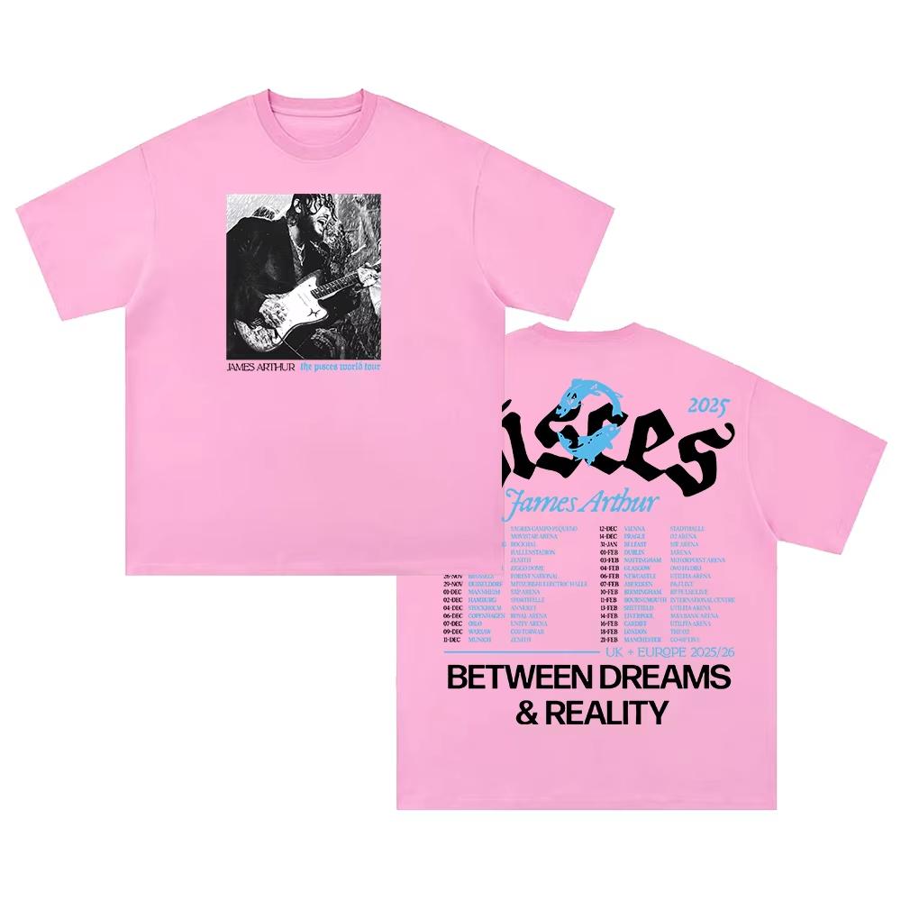 James Arthur The Pisces World Tour 2026 Tshirt Crewneck Short Sleeve Cotton Tee Women Men Streetwear Springsummer new Tops
