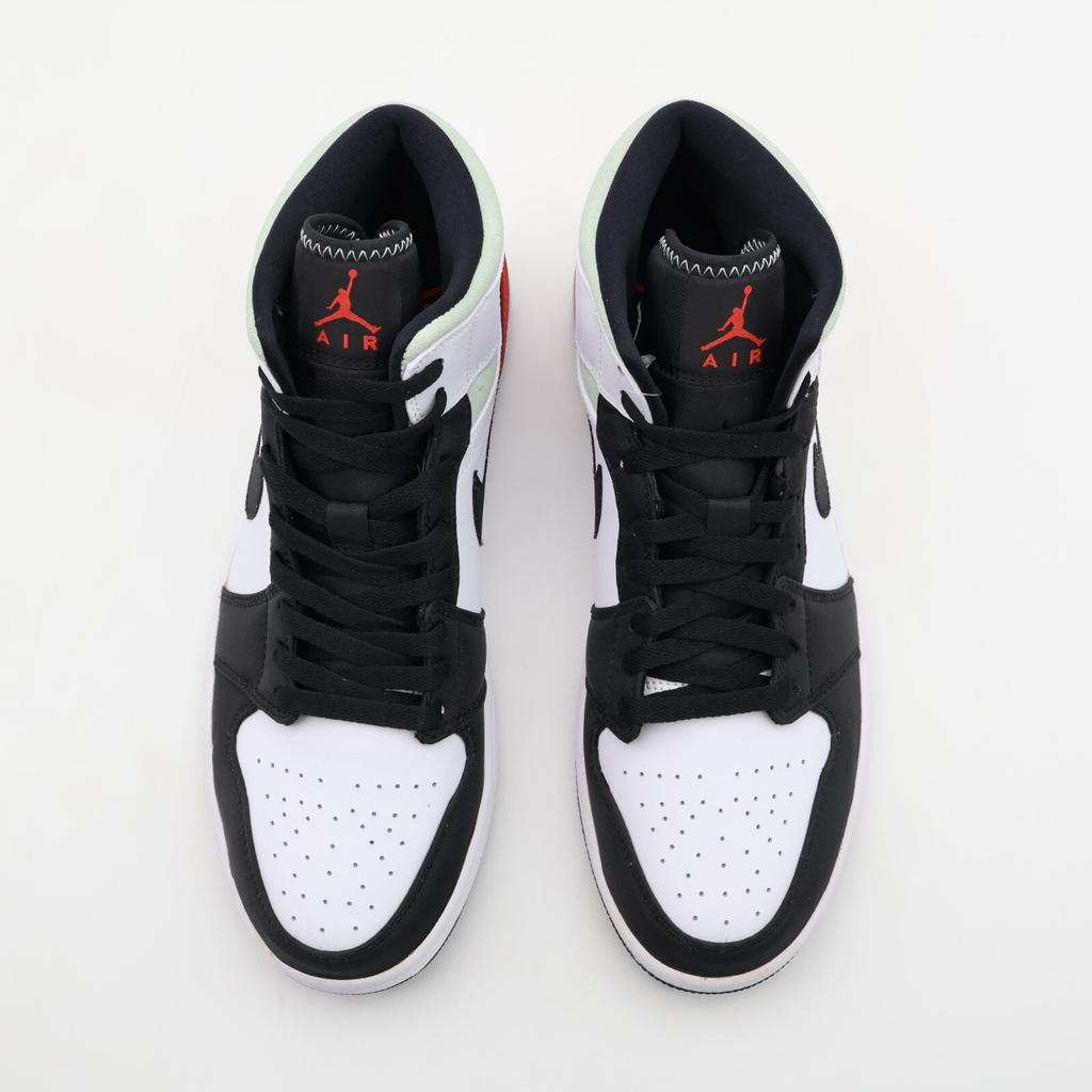 852542-100 Nike Air Jordan 1 Mid SE Черный Gym Red Белый Light Smoke Grey (Мужской)
