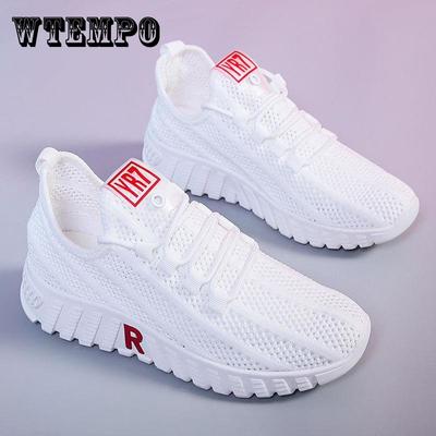 Тканевая обувь, женская прогулочная обувь, нескользящие кроссовки для мам с мягкой подошвой, обувь из дышащей сетки, модная повседневная одиночная обувь