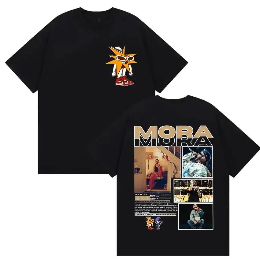 Rapper MORA Tour 2025 Merch T Shirt Men's Women Vintage High Quality Fashion T-shirts Hip Hop High Quality Short Sleeves Casual