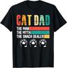 Vintage Cat Dad The Man The Myth Snack Dealer Father Day T-Shirt